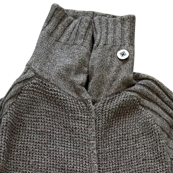 PrAna Womens Yunna Longline Cardigan Medium Olive Green Knit Earthy Cozy Organic - Picture 5 of 10